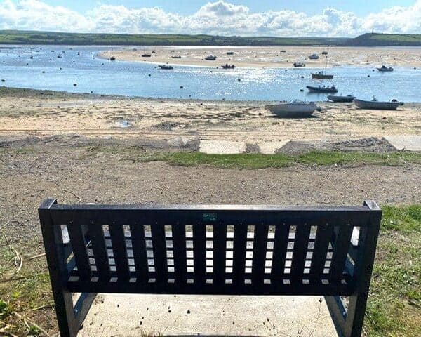 TDP Dale 1.8m bench in Black made from Recycled Plastic