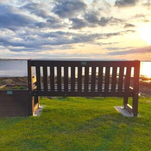 Memorial bench made from recycled plastic by TDP