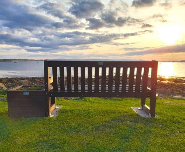 Memorial bench made from recycled plastic by TDP