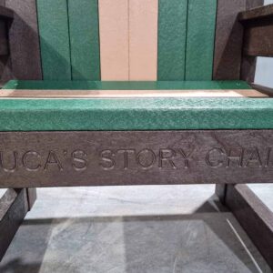 Luca's story chair engraving