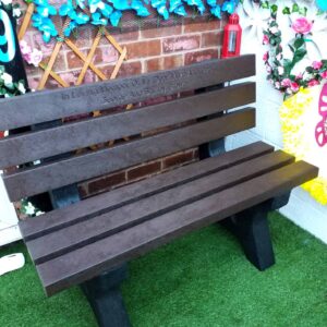 TDP Peak memorial bench made from recycled plastic waste
