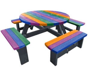 8 seater Junior Picnic Table made from Recycled Plastic by TDP coloured in Jungle