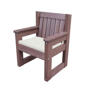 Derwent Large Brown - Cream seat cushion