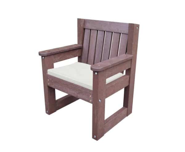 Derwent Large Brown - Cream seat cushion