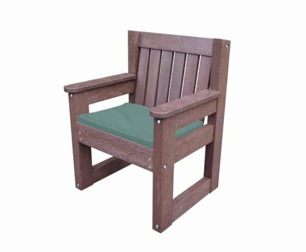Derwent Large Brown - Green seat cushion