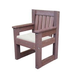 Derwent Small Brown - Cream seat cushion