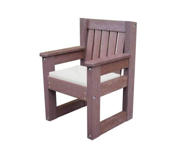 Derwent Small Brown - Cream seat cushion