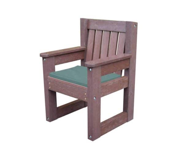Derwent Small Brown - Green seat cushion