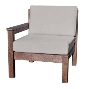 Derbyshire Right hand end with arm rest-Brown