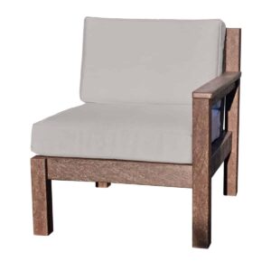 Derbyshire left hand end with arm rest-Brown