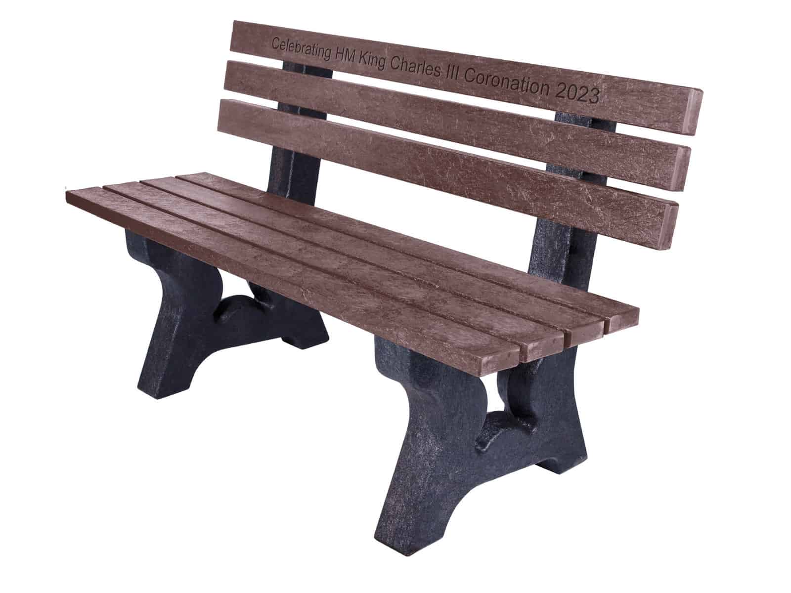 King Charles III Coronation Peak Bench with free engraving