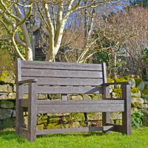 TDP two seater Wirksworth Coronation bench 1.2m in brown