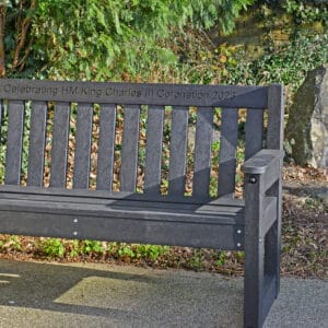 TDP three seater Dale Coronation bench 1.5m in black