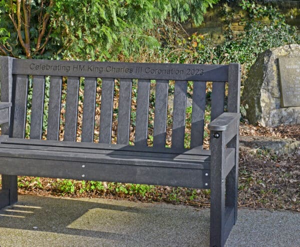 TDP three seater Dale Coronation bench 1.5m in black