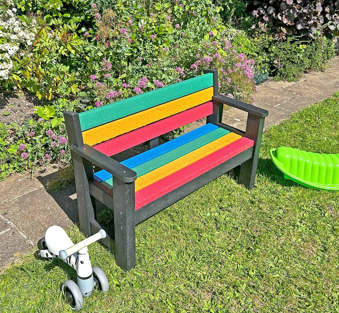 Children's Iguana Seat in Rainforest colours made from Recyled Platic waste by TDP 2