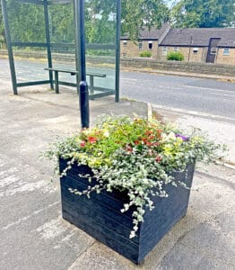 TDP Planter made from recycled plastic at Darley Dale in Derbyshire