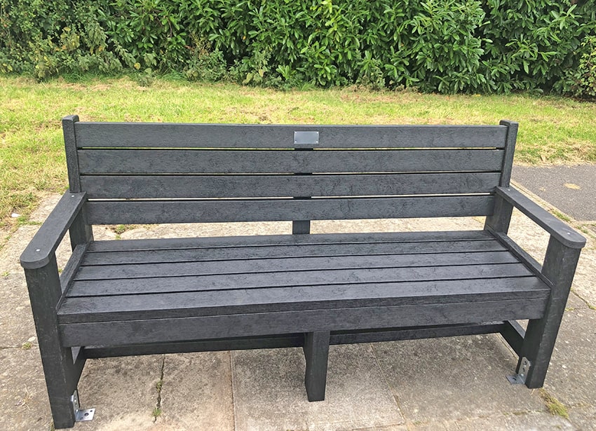 4 seater TDP Wirksworth bench made from recycled plastic waste