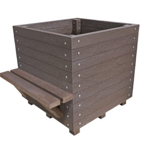 Matlock Planter with seat in Brown