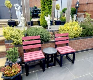 TDP Recycled Plastic garden chairs in Red