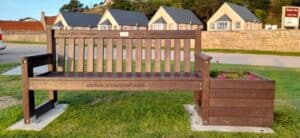 TDP Recycled Dale bench in brown